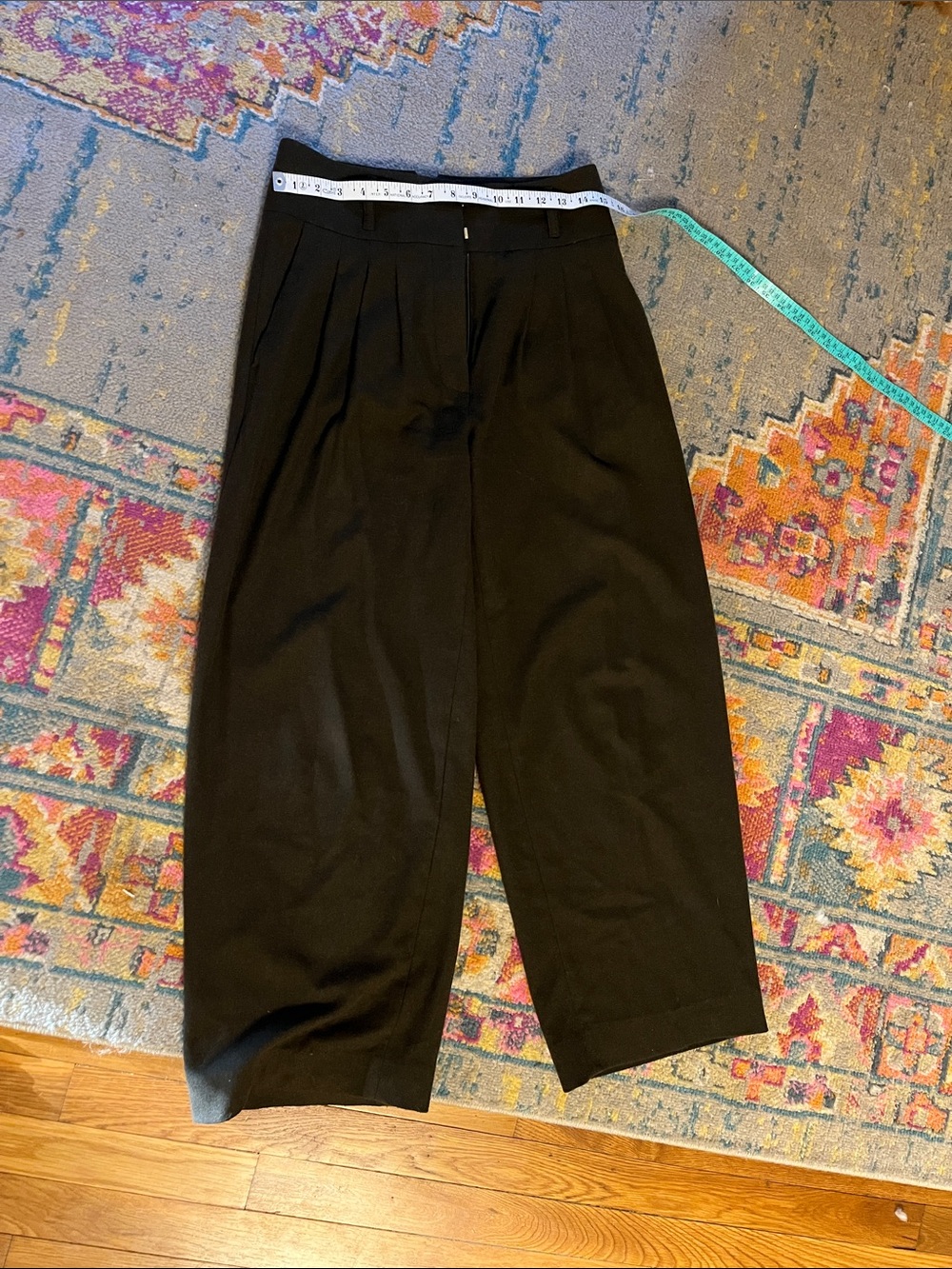 ME+EM olive wool blend woman pants, size small/ medium, made in Portugal